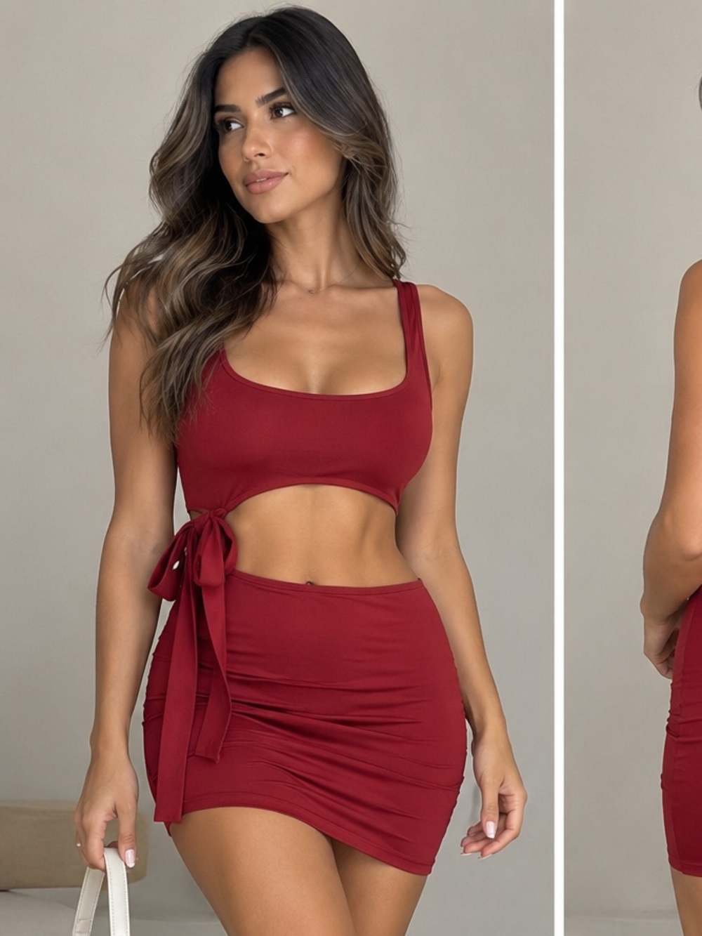 Red bodycon Cutout Mini Dress Size Medium